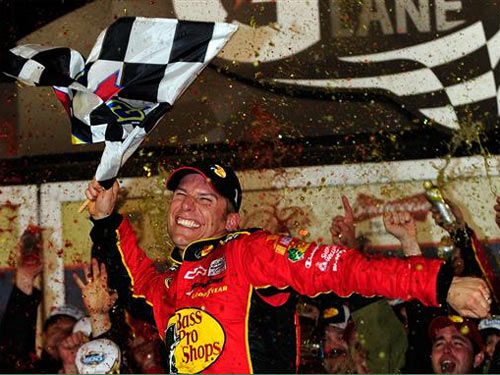 Jamie McMurray celebrates his Daytona 500 victory