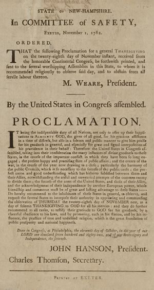 Thanksgiving Proclamation
